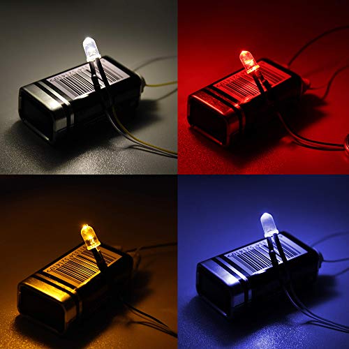 YIXISI Pre-wired LED, diode light, 12 V pre-wired light, 5 mm LEDs, 20 cm pre-wired light Multicolor - 100