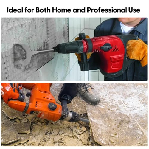 Konvixon 2-piece SDS Plus concrete chisel set with flat and 20° bent tile removal bits