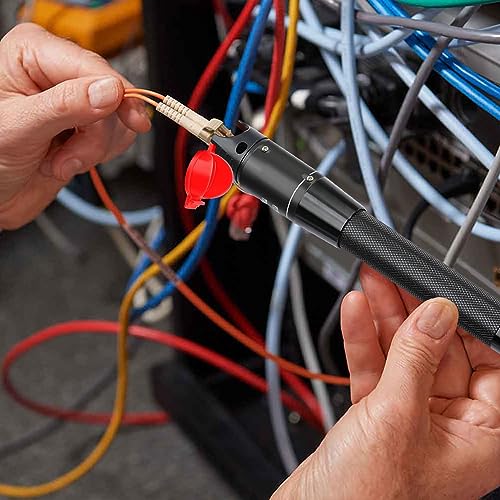 Visual Fault Locator 50KM 50mW Fiber Optic Cable Tester 2.5mm Universal Interface Adapt FC/ST/SC Red Light Source Tester for Fiber Network Cable Test 50 mW battery operated