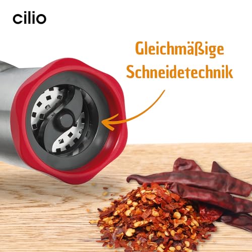 Cilio Premium Piccante Chili Chilli Mill Grinder Red