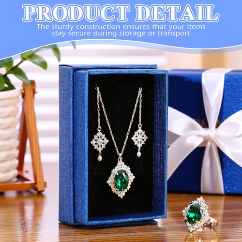 Set of 36 blue Batiyeer jewelry gift boxes, 3.2 x 2 x 1.2 inches, perfect for storing and presenting jewelry items.