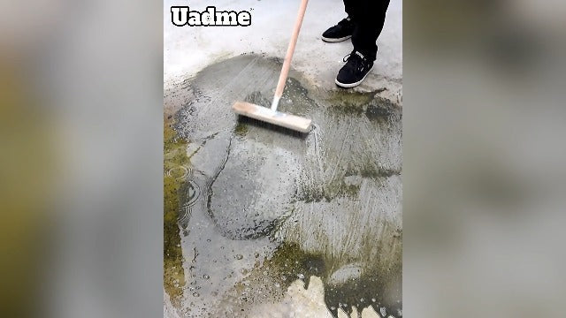 Heavy Duty Rough Surface Floor Brush,Stainless Steel with 20cm Wire Deck Scrub Cleaning Tool