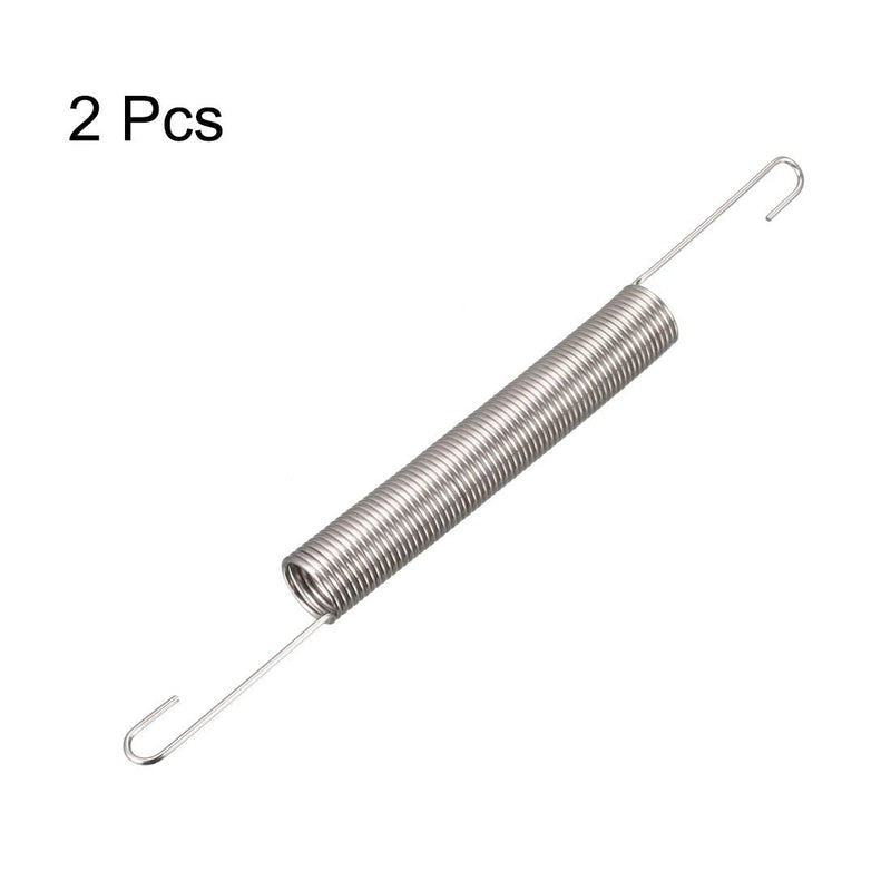 [Australia - AusPower] - uxcell Extension Spring - 0.9mm Wire Dia, 10mm OD, 120mm Length Spring Steel Small Dual Hook Tension Spring 2pcs 