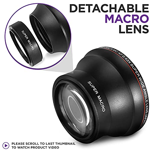 Altura Photo 49mm Wide Angle Lens with Macro for Canon EOS M50, R100