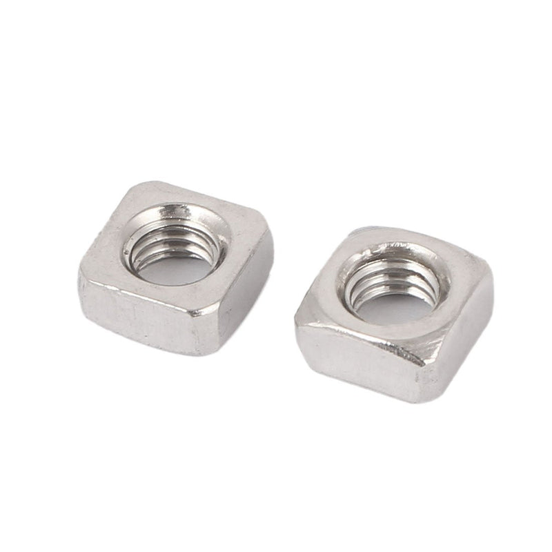 [Australia - AusPower] - uxcell M6 Machine Screw 304 Stainless Steel Square Nuts Silver Tone 25Pcs 
