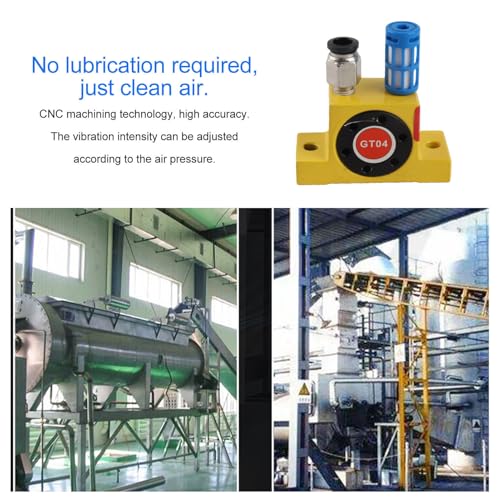 Pneumatic Turbine Vibrator G1/8 Inch Air Turbine Oscillator with Adjustable Frequency Low Noise for Industrial Applications Vibration Device