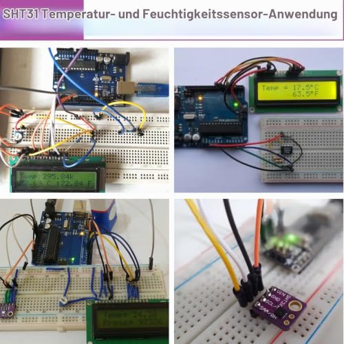 Digital Humidity Temperature Sensor Módulo RUIZHI SHT31-D Temperature Sensor and Humidity Sensor DC 2.4-5.5V Temperature and Humidity Sensors IIC I2C Interface Compatible with Arduino (Pack of 3)