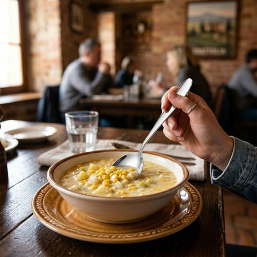 18/10 Stainless Steel Soup Spoons, 7.3-in Deep Heavy Weight Round Soup Thick Spoons, Suitable for Cereal Bouillon Milk Soup Hot Chocolate Dinner Guest, Pack of 8 Silver 8 Pieces