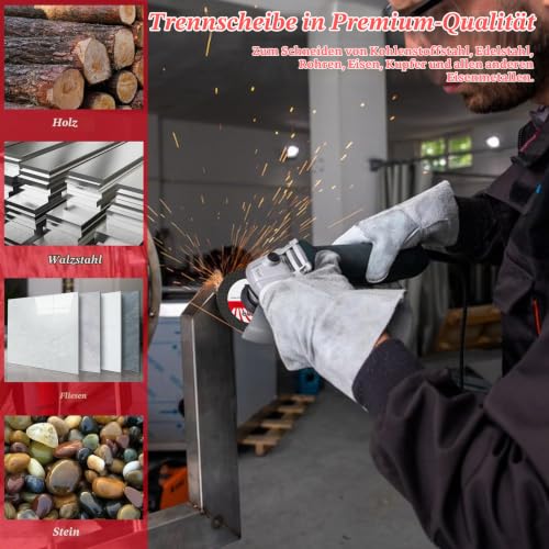 Cutting Disc 75 x 1.2 x 10 mm for Mini Angle Grinder Pack of 25 | Metal and stainless steel cutting discs, cutting discs 75 mm for cordless mini cutters, precise and fast cutting