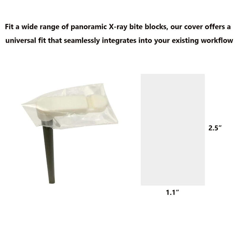 [Australia - AusPower] - Disposable Panorama Bite Block Cover, 1"W x 2"L, 200 Pcs/Box 