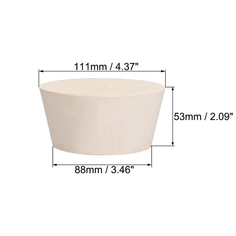 uxcell White Tapered Shaped Solid Rubber Stopper for Lab Tube Stopper Size 89-106mm 1pcs 88x111x53mm