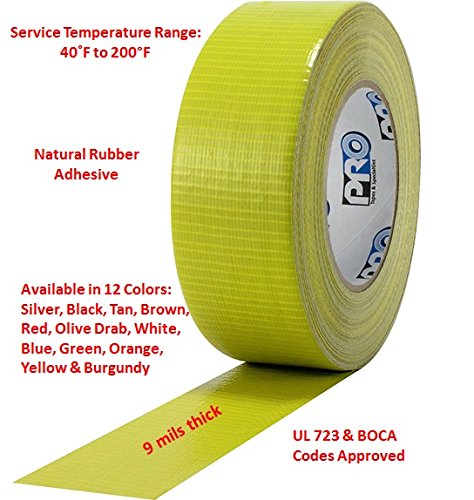 ProTapes Pro Duct 110 PE-Coated Cloth General Purpose Duct Tape, 60 yds Length x 3" Width, Brown (Pack of 1) 3" x 60 yds