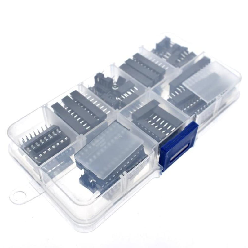 66pcs DIP IC Female Adapter Solder Type Socket Kit 6/8/14/16/18/20/24/28 Pins