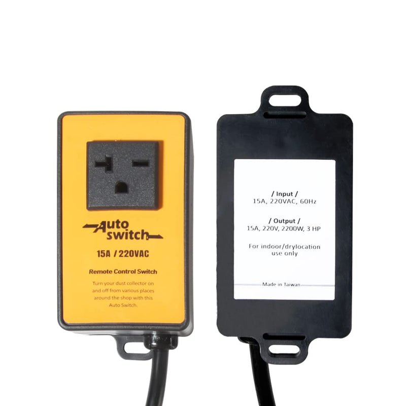 O'SKOOL 220V Wireless Remote Control Dust Collector Starter Outlet Switch (Battery Included)