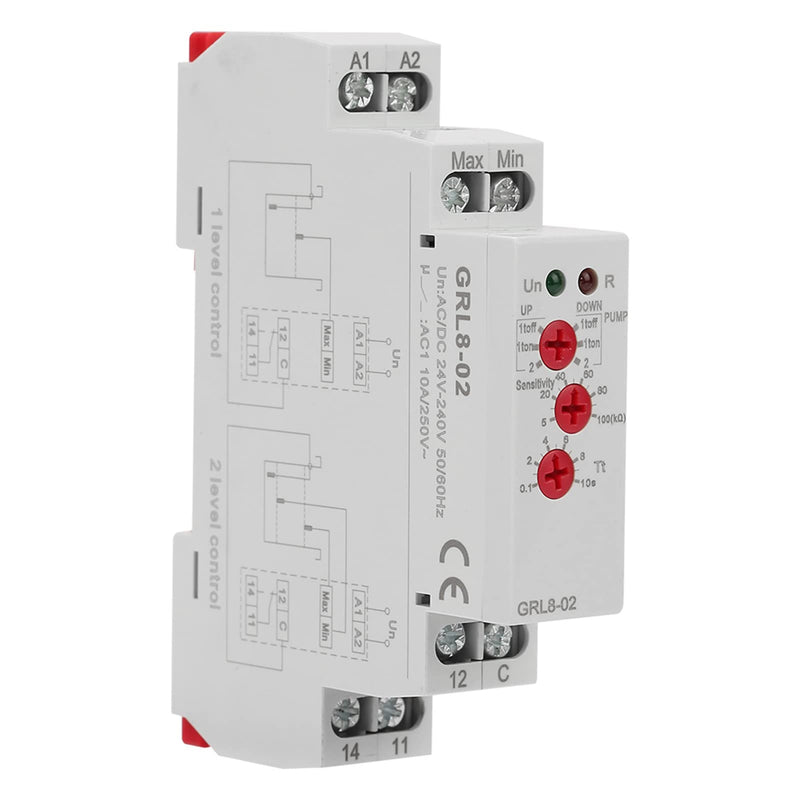 [Australia - AusPower] - GRL8-02 Liquid Level Control Relay Water Level Controller 10A AC / DC 24V-240V 