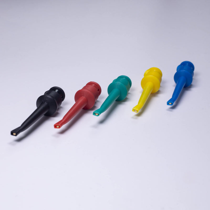 [Australia - AusPower] - Test Hook Clip, Multimeter Test Lead Kit Hook Clip Probe Mini Grabber for Circuit Testing PCB IC 