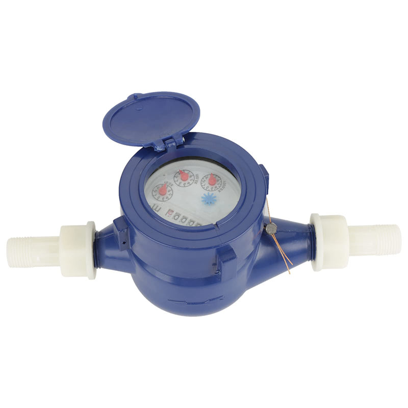 [Australia - AusPower] - Water Meter, DN15 Plastic Cold Water Meter Water Wet Measuring Tool for Home Garden 