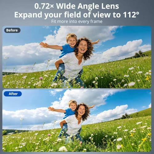 2-Pack Magnetic Wide Angle Lens & Black Diffusion 1/4 Filter Set Black Diffusion 1/4+Wide Angle