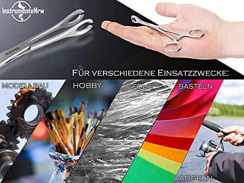 Piercing Clamp Oval Open on Piercing Pliers Head 17.0 cm | Piercing pliers with oval, internally toothed open jaw for a precise fit. With locking function for fixing