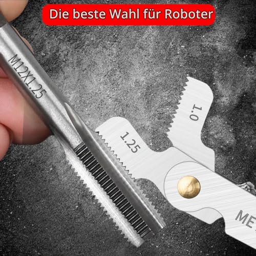 52 Sheets Stainless Steel Thread Gauge Metric 60 Degrees 0.25 - 6.0 mm and Inch 55 Degree 4G - 62G Thread Template Fine Thread Measuring Tool, Radius Gauge, Measuring Tools, Metric 24 Sheets and Inch 28 Sheets