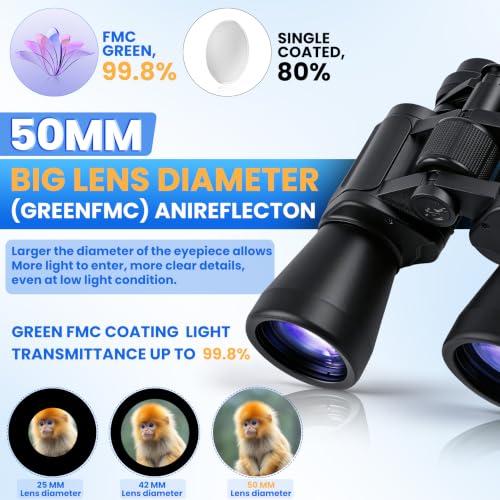 10-180x100 Zoom Binoculars for Adults, Day/Low Light Night Vision