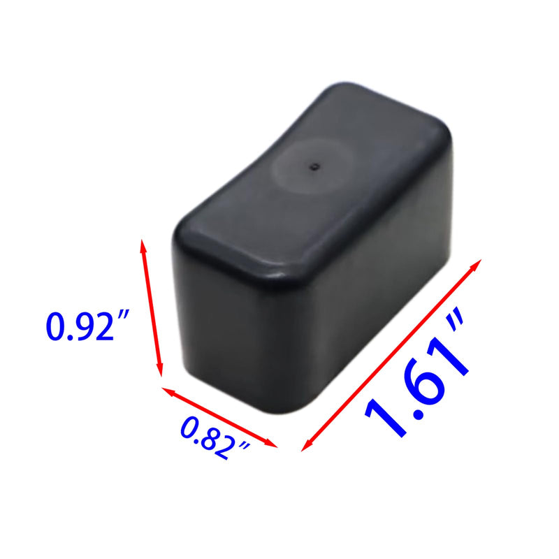 [Australia - AusPower] - Strut Channel Cap, 1-5/8 x 7/8 Plastic Black Short End Cap for 13/16" & 7/8" Tall Strut Channel End to Protect The End of The Channel (10 Pack) 
