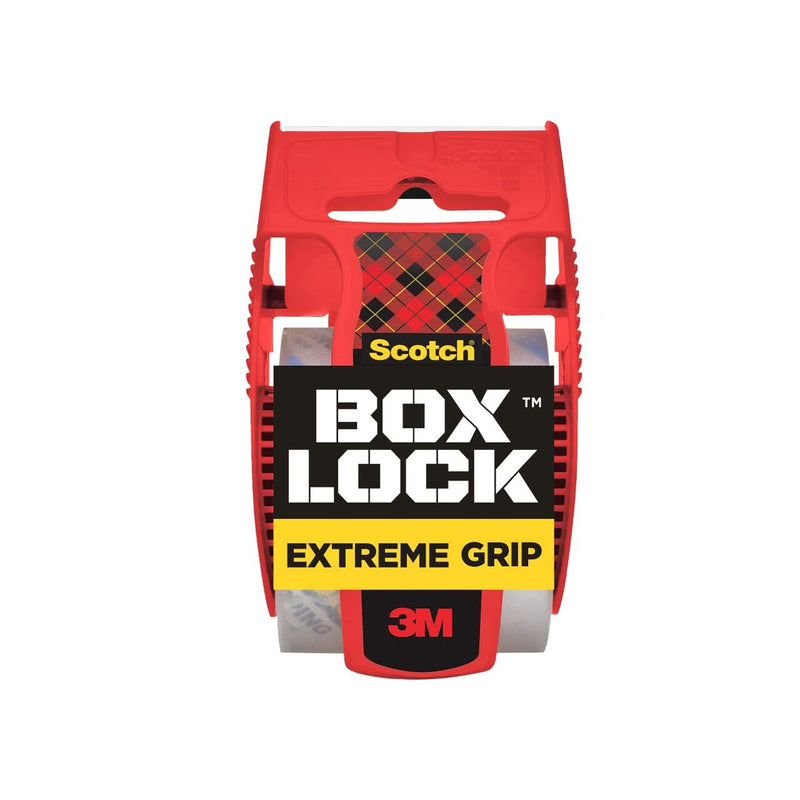 Scotch Box Lock Packing Tape, Clear, Extreme Grip Box Packaging Tape for Shipping and Mailing, 1.88 in x 1000 in, 1 Refill Roll Pack of 1