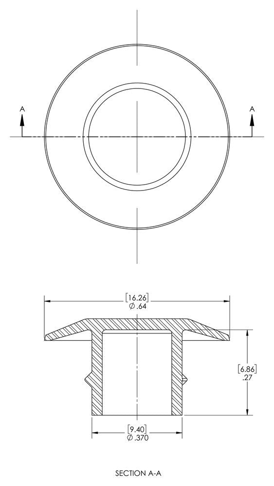 [Australia - AusPower] - Caplugs 99394994 Plastic Push-in-Plug. PIP-7/16, PE-LD, to fit SAE Thread Size 7/16" to fit NPT Thread Size -", Black (Pack of 200) 