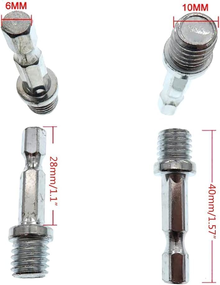 External Hex Conversion Rod M10+M14 Woodworking Hex Socket Adapter Converter Electric Drill Accessories Hammer Drills Sockets Adapter Drill Chuck