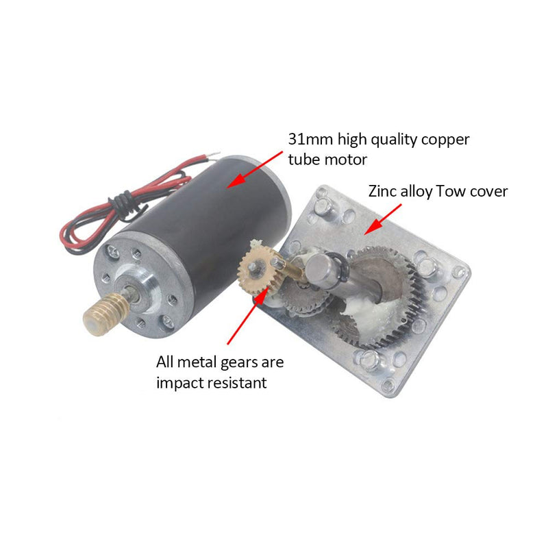 [Australia - AusPower] - Reversible Worm Gear Motor, 24V 8mm Shaft Worm Gear Motor High Torsion Speed Reduce Electric Motor for Curtain Machine Advertising Equipment Window Opener Smart Device (10RPM) 10RPM 