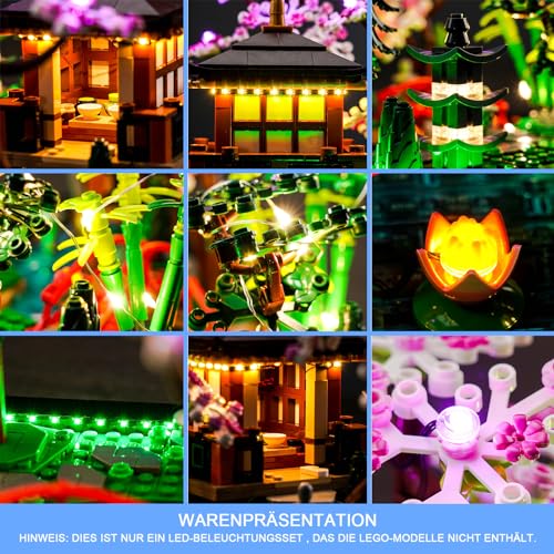 LocoLee LED Light Set Compatible with Lego 10315 Tranquil Garden Botanical, Only Lights, No Lego Model (Standard Version) 10315-Garden of Silent Standard