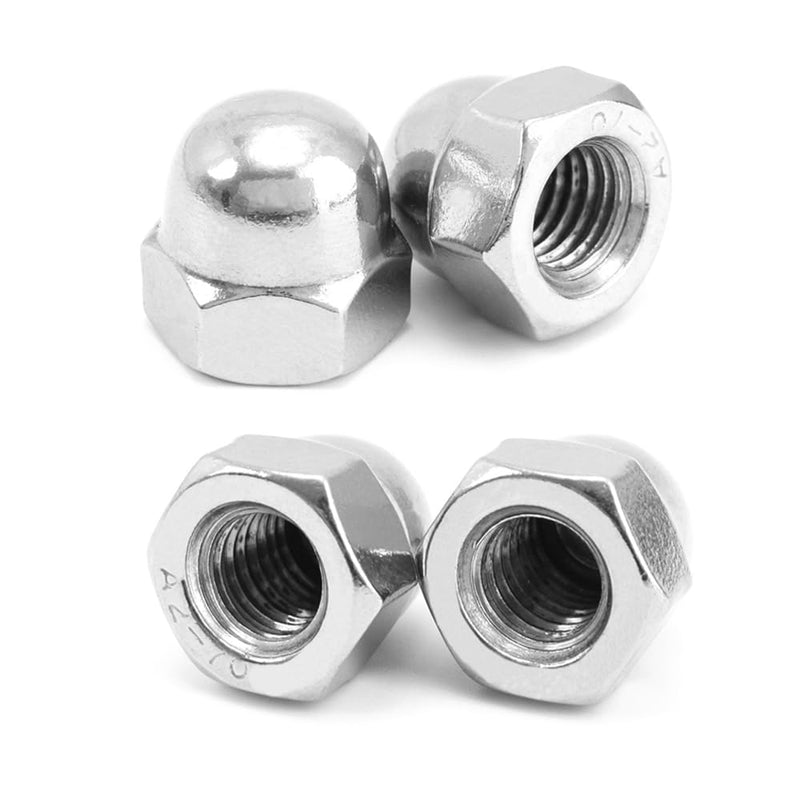 [Australia - AusPower] - M4 Acorn Cap Nuts, M4x0.7mm Dome Head Hex Nuts,18-8 Stainless Steel Hardware Nuts,Bright Finish, Full Thead Coverage,Quantity 100Pcs M4x0.7mm(100pcs) 