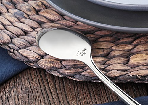 Artaste Rain II Forged 18/10 Stainless Steel Teaspoon Set of 12, Silver, 7-Inch
