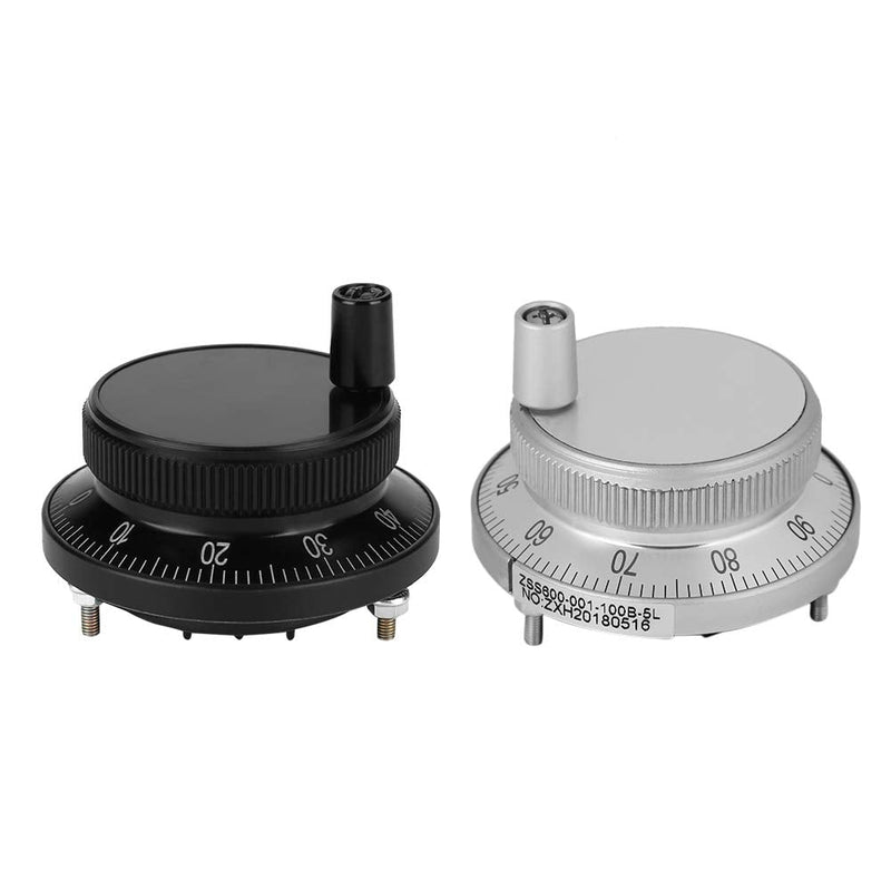 [Australia - AusPower] - 5V Hand Wheel Pulse Encoder,CNC Encoder,Knob Encoder, Rotary Encoder, 6mm Terminal Connection, Smooth Rotation,for Manual Pulse Input Type CNC or Milling Machine (White) 