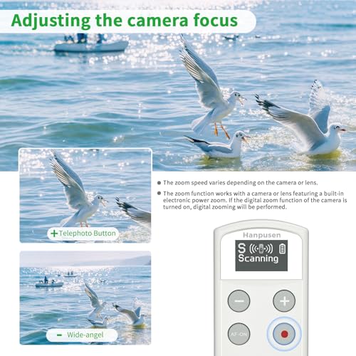 for Sony Rechargeable Wireless Remote Control Camera Shutter Release White for Sony