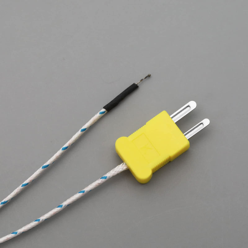 [Australia - AusPower] - ECSiNG 8PCS K Type Mini-Connector Thermocouple Temperature Probe Sensor 1 Metre Temperature Sensing Line K Type Thermocouple Wire Measuring Range -40°C to 400°C 