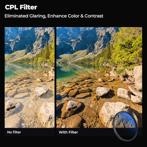 K&F CONCEPT 77mm UV/CPL/ND2-400 Len Filter Kit 3pc Multi-Layer Coatings