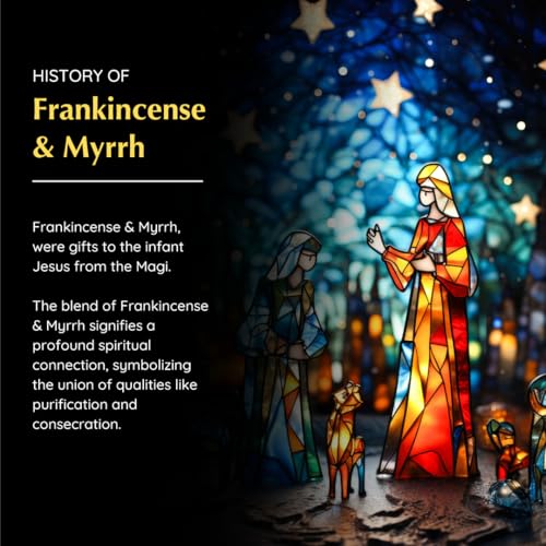 Frankincense and Myrrh 90 Luxury Incense Sticks, Christian Gifts, Aromafume