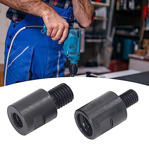 [Australia - AusPower] - Core Drill Adapter Screw Thread Adapter 2-Piece Thread Converter, Adapts M10 to M14 and Extension Rods, Stainless Steel Angle Grinder Converter for Angle Grinder Drill 