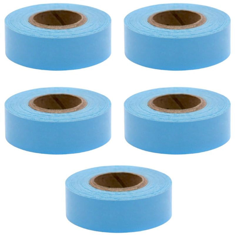 ChromaLabel 3/4 Inch Light Blue Masking Tape for Labeling Bottles, Artist Tape Blue - 13.88 Yards per Roll, Light Blue Labels - Case of 5