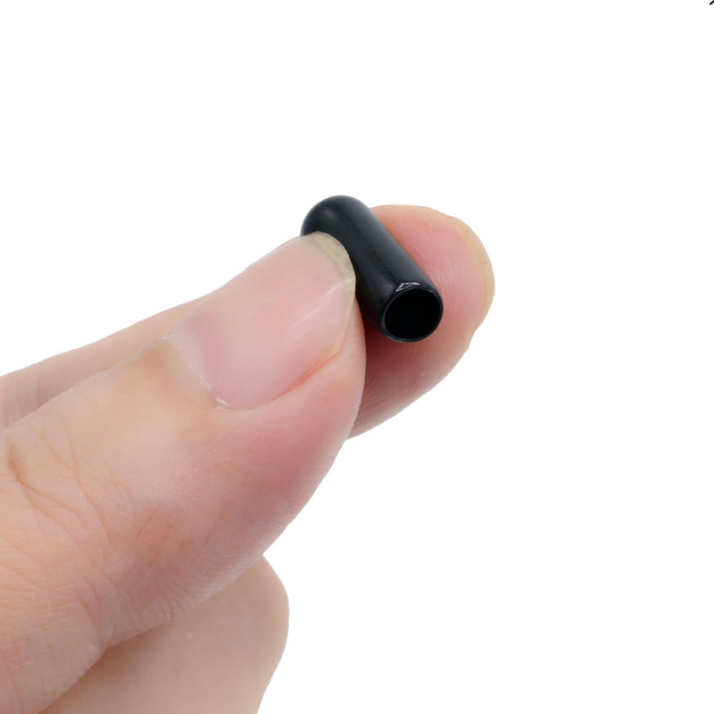 [Australia - AusPower] - 50pcs Screw Thread Protectors 3/16 inch ID Rubber Round End Cap Cover Flexible Tube Caps Tubing Tip, 15 mm Long (Black?Inner Dia 5mm) 50Pcs 5mm 