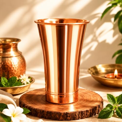 20 oz Pure Copper Cup – Hand Hammered Heavy Gauge Solid Copper Drinking Tumbler for Water, Cocktails, Moscow Mule & Ayurvedic Use