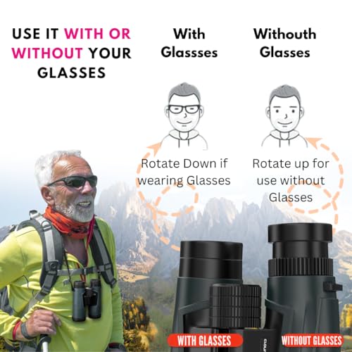 10x42 Binoculars for Adults, High Powered Binoculars for Bird Watching, Hunting, Hiking, Travel, Wildlife Viewing & Stargazing