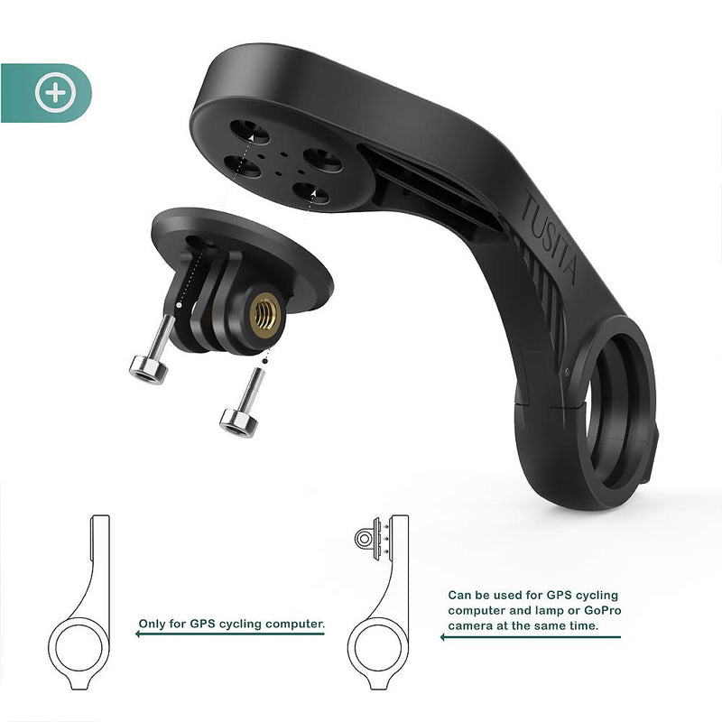 [Australia - AusPower] - TUSITA Out Front Mount Compatible with Garmin Edge GPS Bike Computer, XOSS G/G+, iGPSPORT - Cycling Handlebar 25.4mm 31.8m 