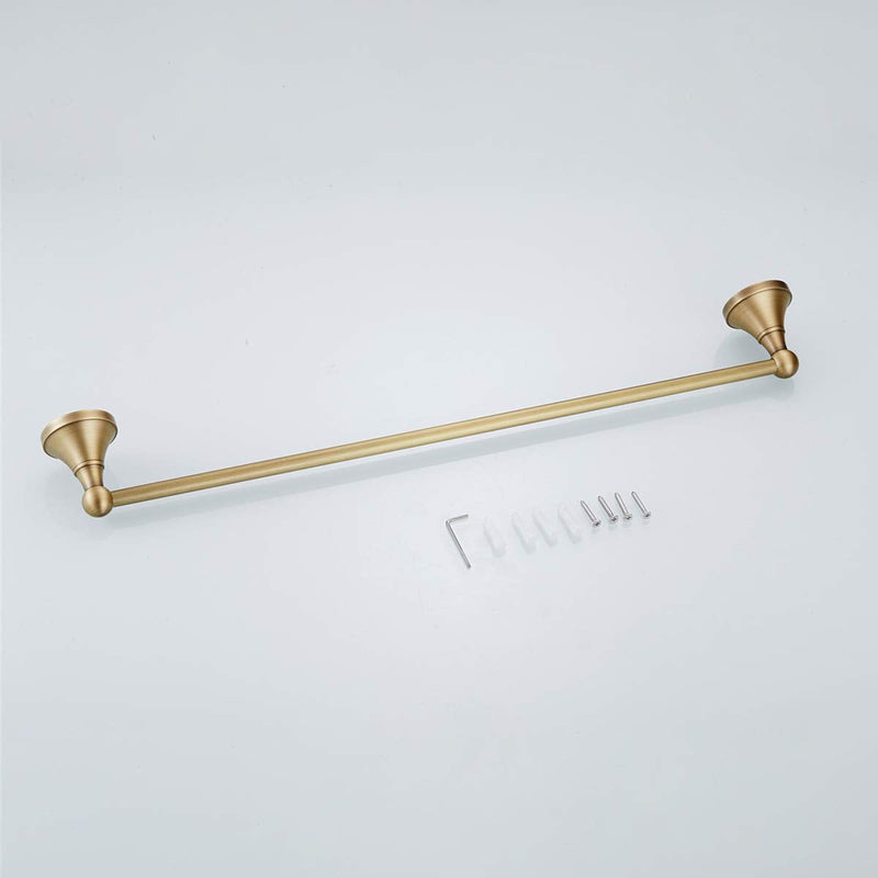 Flybath Towel Bar Rail Single Layer Antique Brass Towels Hanger Holder Wall Mounted 57 cm / 22 Inch, Brushed Bronze
