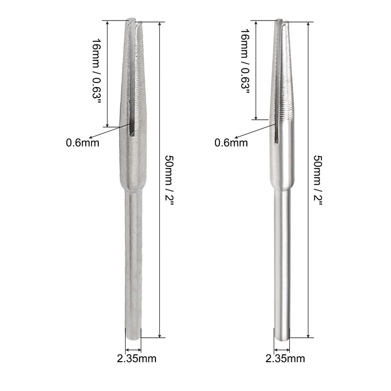 QUARKZMAN 2.35 mm Thigh Split Mandrel Conical Sandpaper Holder for Sanding Disc Pack of 20 | for Sanding Disc