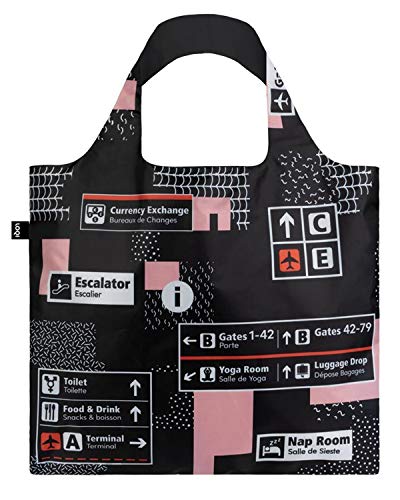 LOQI unisex-adult Airport (Set of 3) Arrivals, Departures, Icons
