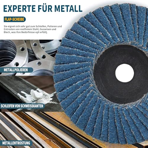SIFANG Serrated Disc 76 Metal Grain 60 Flex Sanding Discs, Pack of 10 Mini Flex Discs 76 mm Angle Grinder Accessories for Metal Wood Steel Quick and Precise Cutting | For metal, wood, steel, grain 60, flex discs