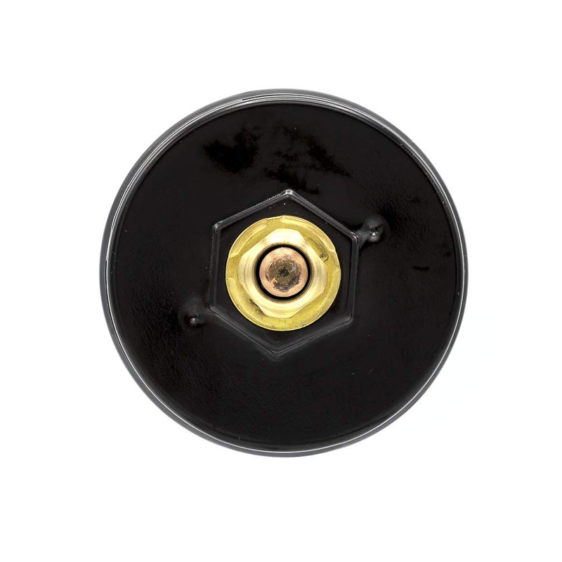 PIC Gauges TRI-RC-254R1.75-D Commercial Tridicator, Black Steel Case, Bronze Internals, Plastic Lens w/ Red Indicator, 2.5" Dial, 1.75" Stem Length, 0/75 psi Range, 1/4" Male NPT 0 - 75 PSI