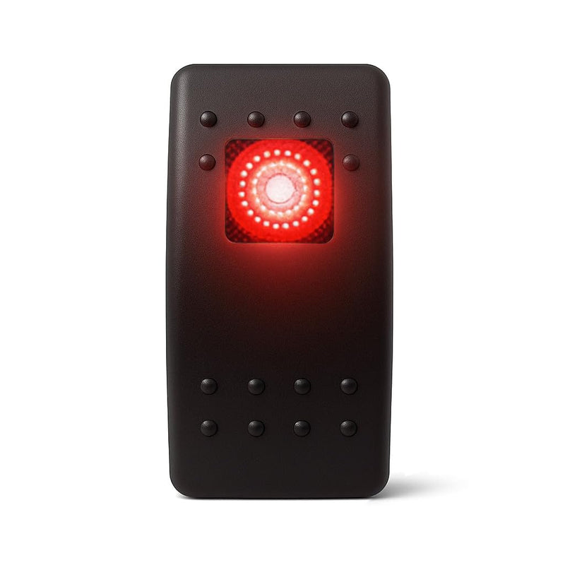 MGI SpeedWare 3-Pack Marine Rocker Switches with Illuminated LED, 20A 12vDC, SPST Latching ON/Off - Red